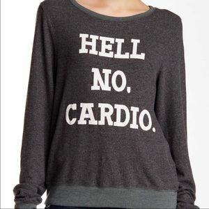 Wildfox hell no cardio sweatshirt
